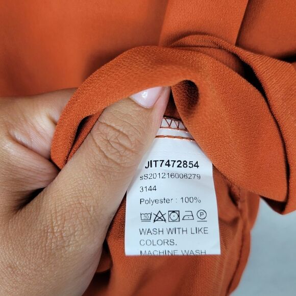 Shein Short Sleeve Blouse. Burnt Orange 1X#26 - Picture 10 of 11